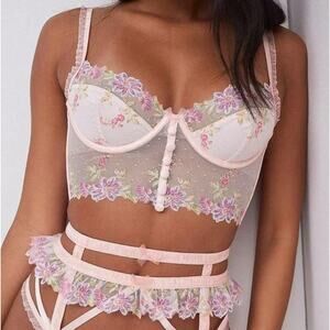 For Love & Lemons April Bloom Bra Bustier - XS - NWOT